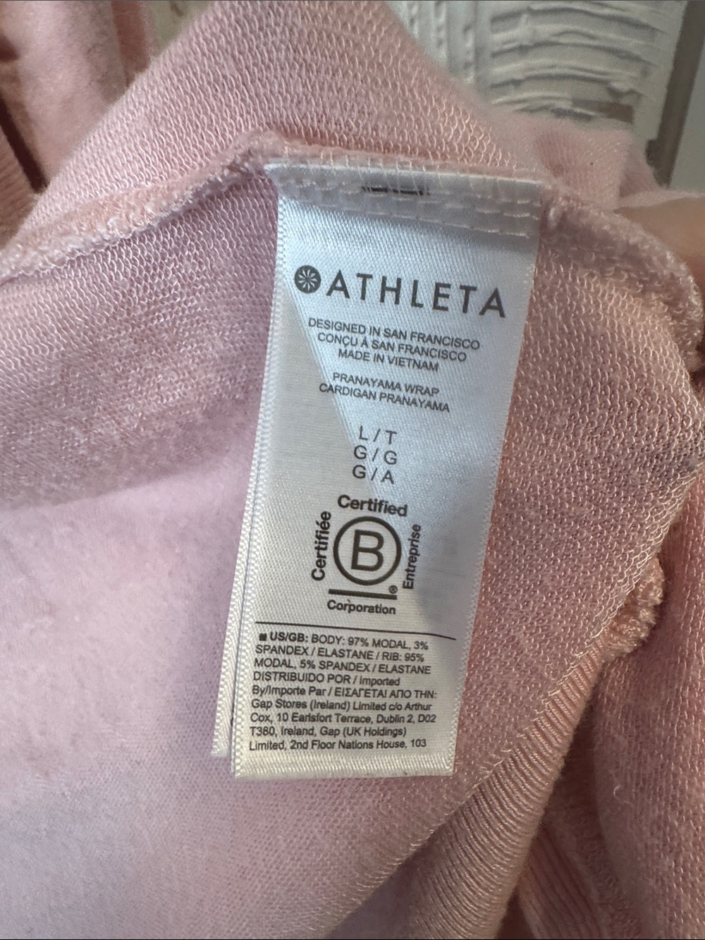 Athleta Blush Pink Open-Front Women’s Cardigan N0428 - Picture 3 of 5